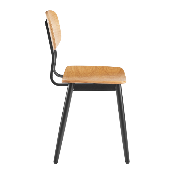 Juna Side Chair Natural Oak Black Frame Side v2