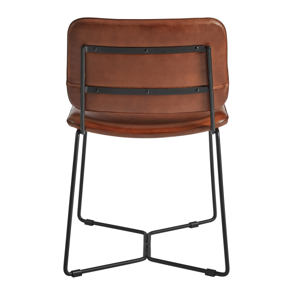 Pearl Side Chair Side Chair Bruciato Leather Back